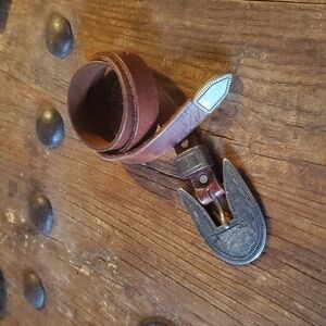 Banana Republic Safari &Travel Clothing Brown Leather Western Belt